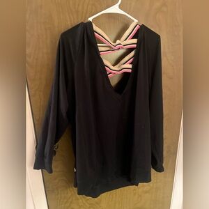 Womens Torrid Black Ladder Back Active Sweatshirt size 4X